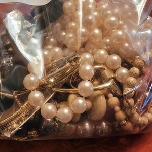 Mystery Bag !!  Elegant Pearl and Gold Jewelry Set